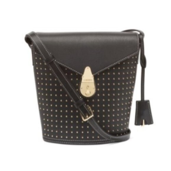 Calvin Klein Handbags - Calvin Klein Women's Leather Studded Bucket Black Purse Bag Rtl $248
